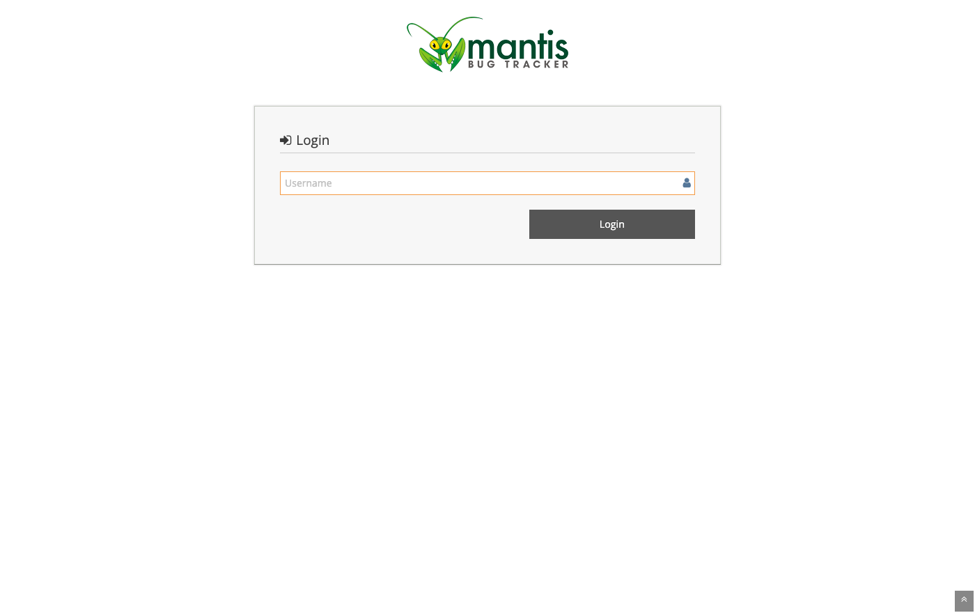 MantisBT sign-in