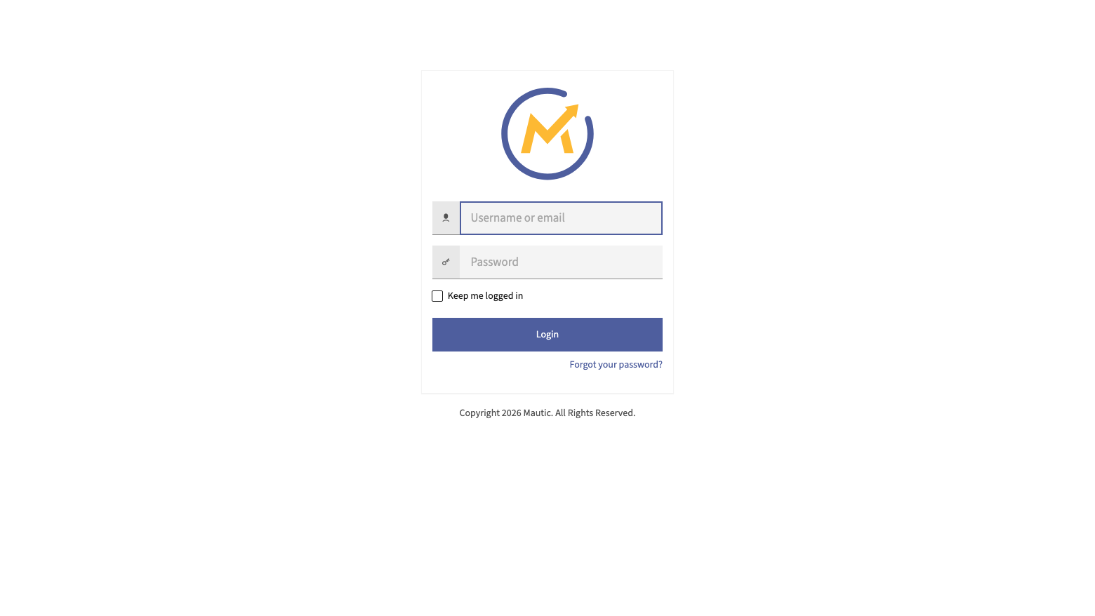 Mautic sign-in