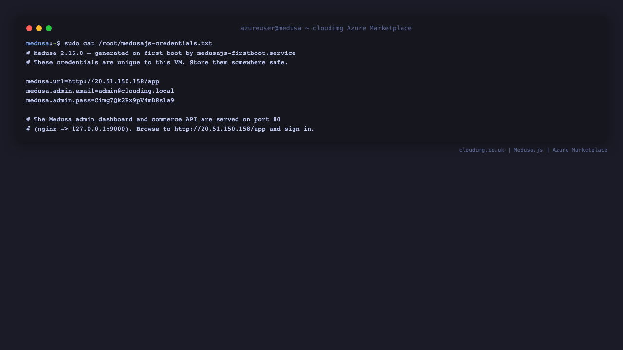 Admin credentials