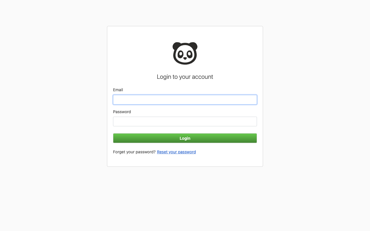 Monica sign-in page