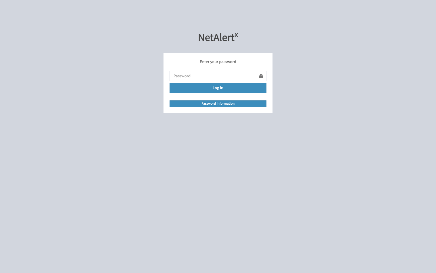 The NetAlertX login page, shown after the browser's basic authentication prompt