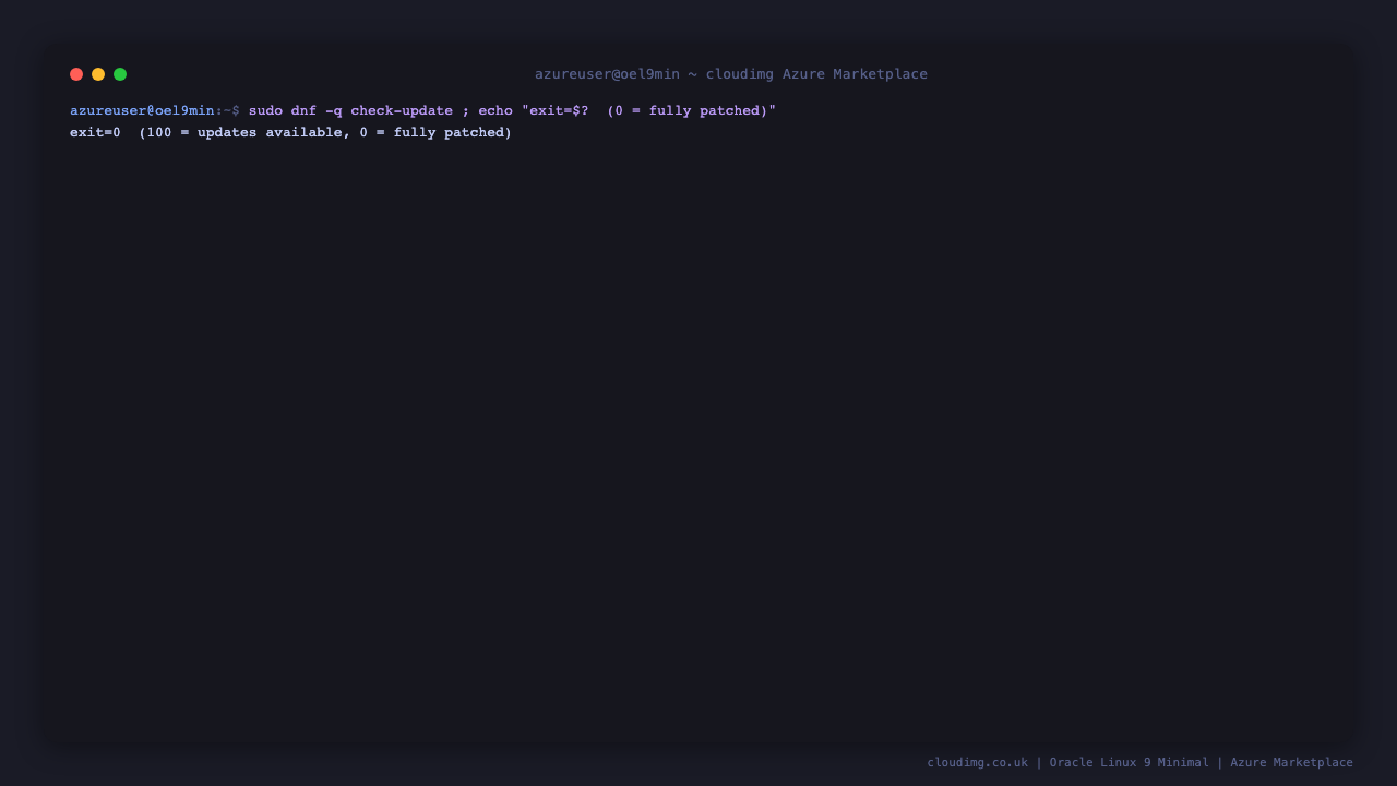Confirming the image is fully patched