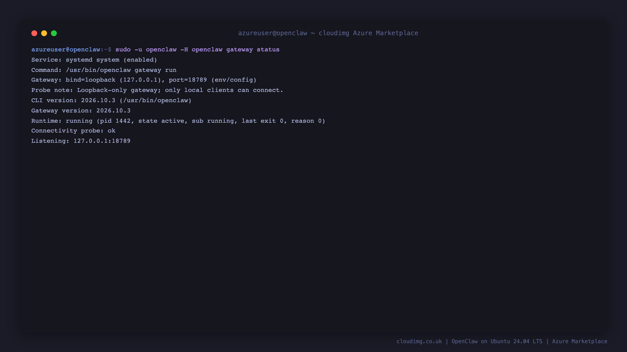 Gateway status from the command line