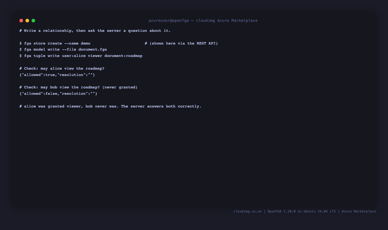 Writing a relationship and running a Check query