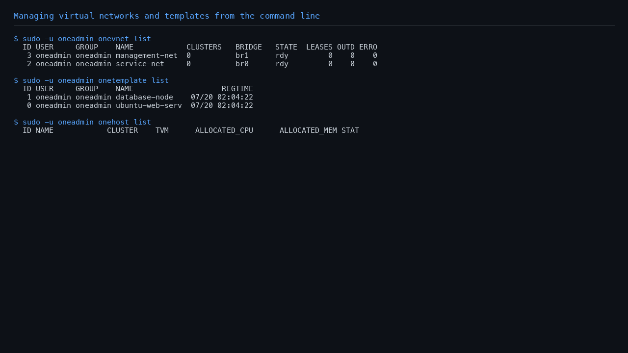 Managing resources from the command line