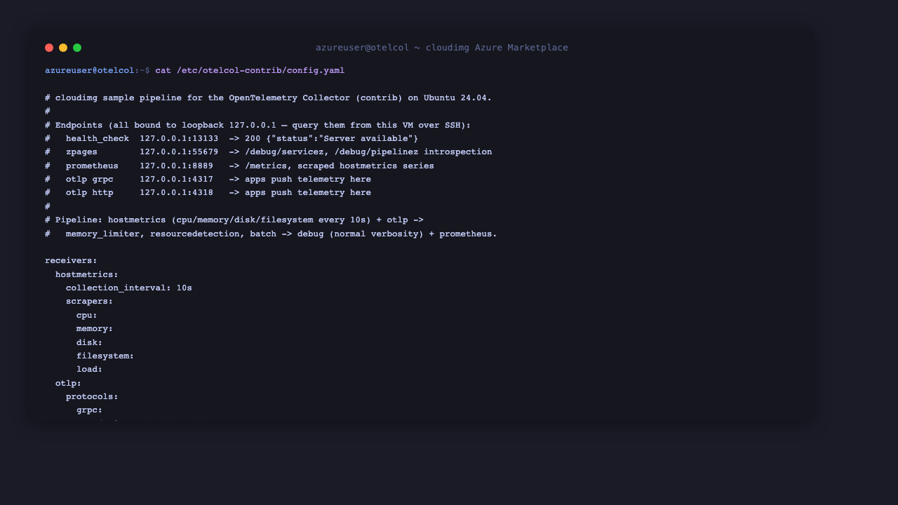 The sample pipeline config
