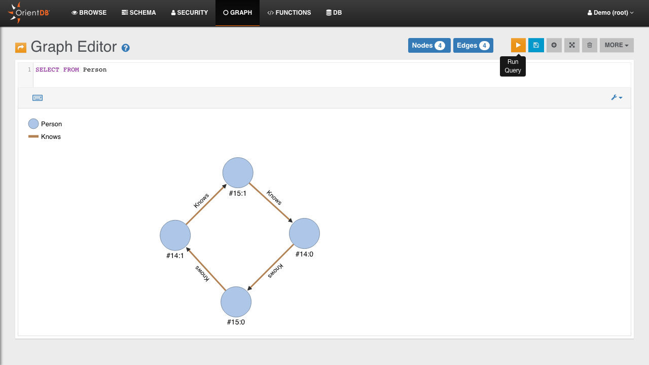 Studio graph visualiser rendering the Demo graph