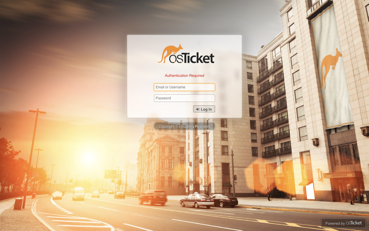 osTicket staff sign-in