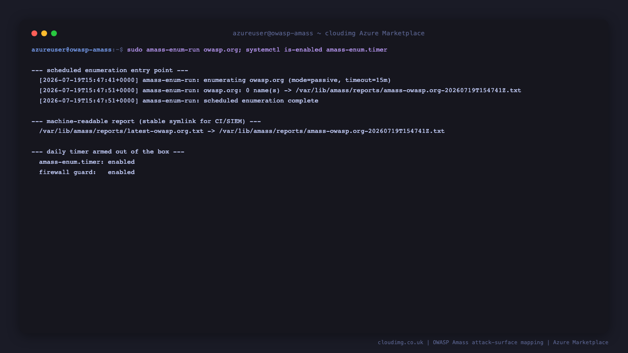 The scheduled enumeration, its configuration and the armed daily timer