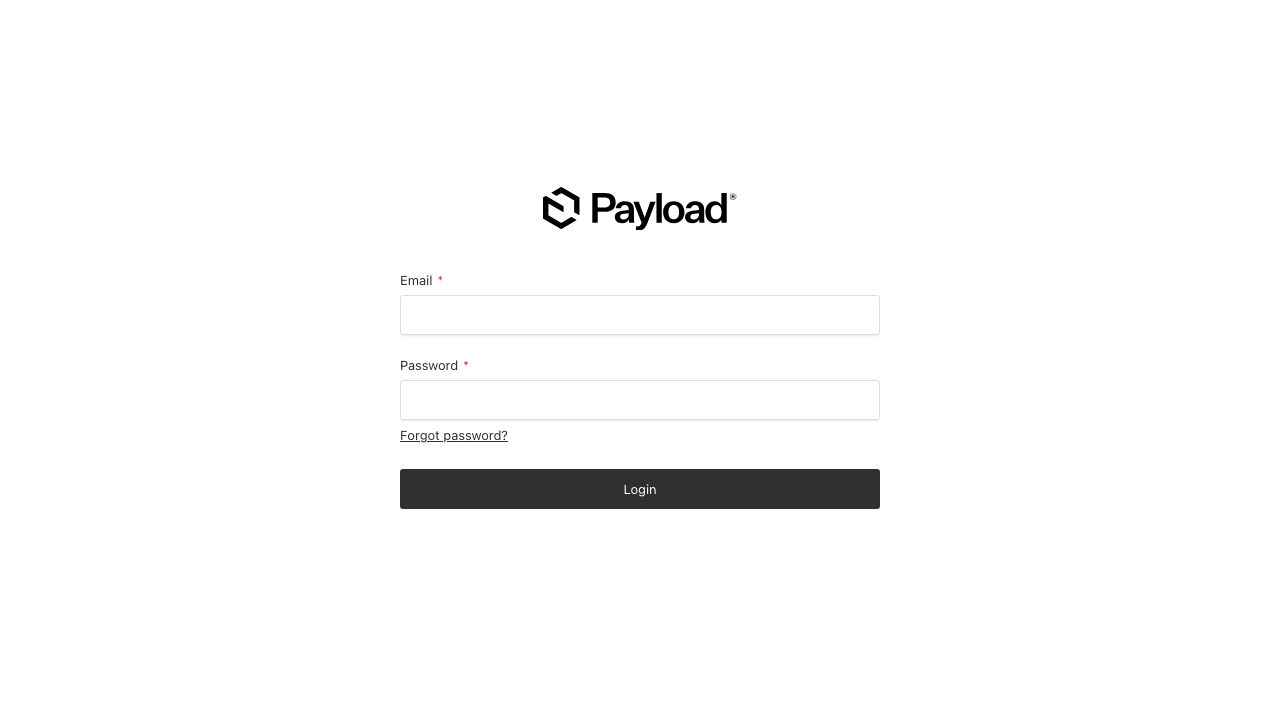 Payload CMS login