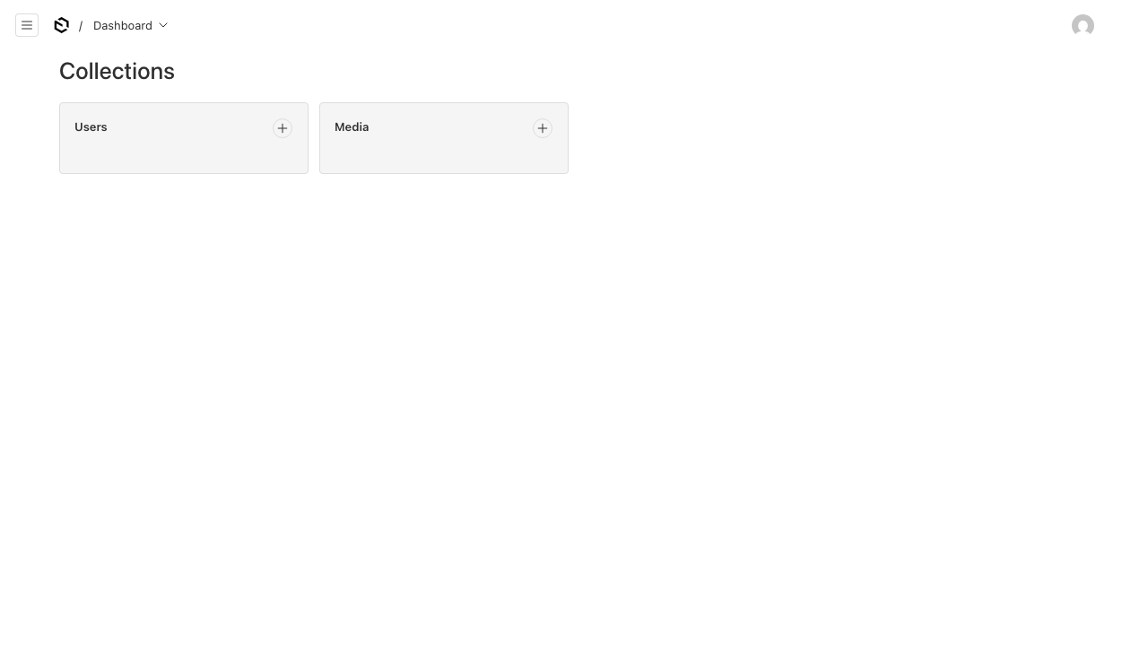 Payload CMS dashboard