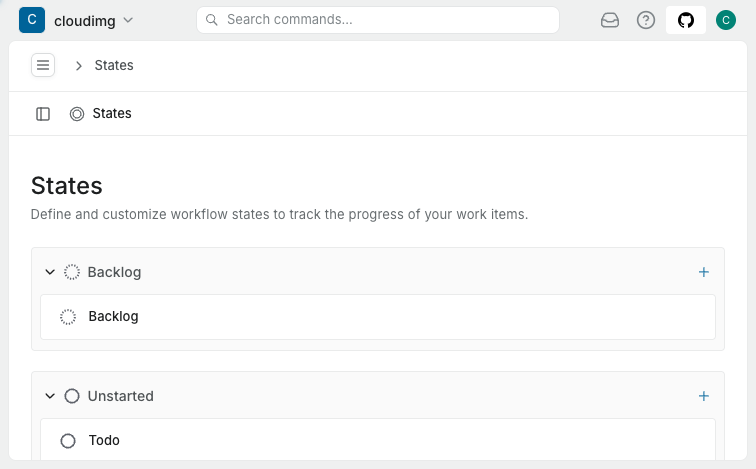 Configuring workflow states