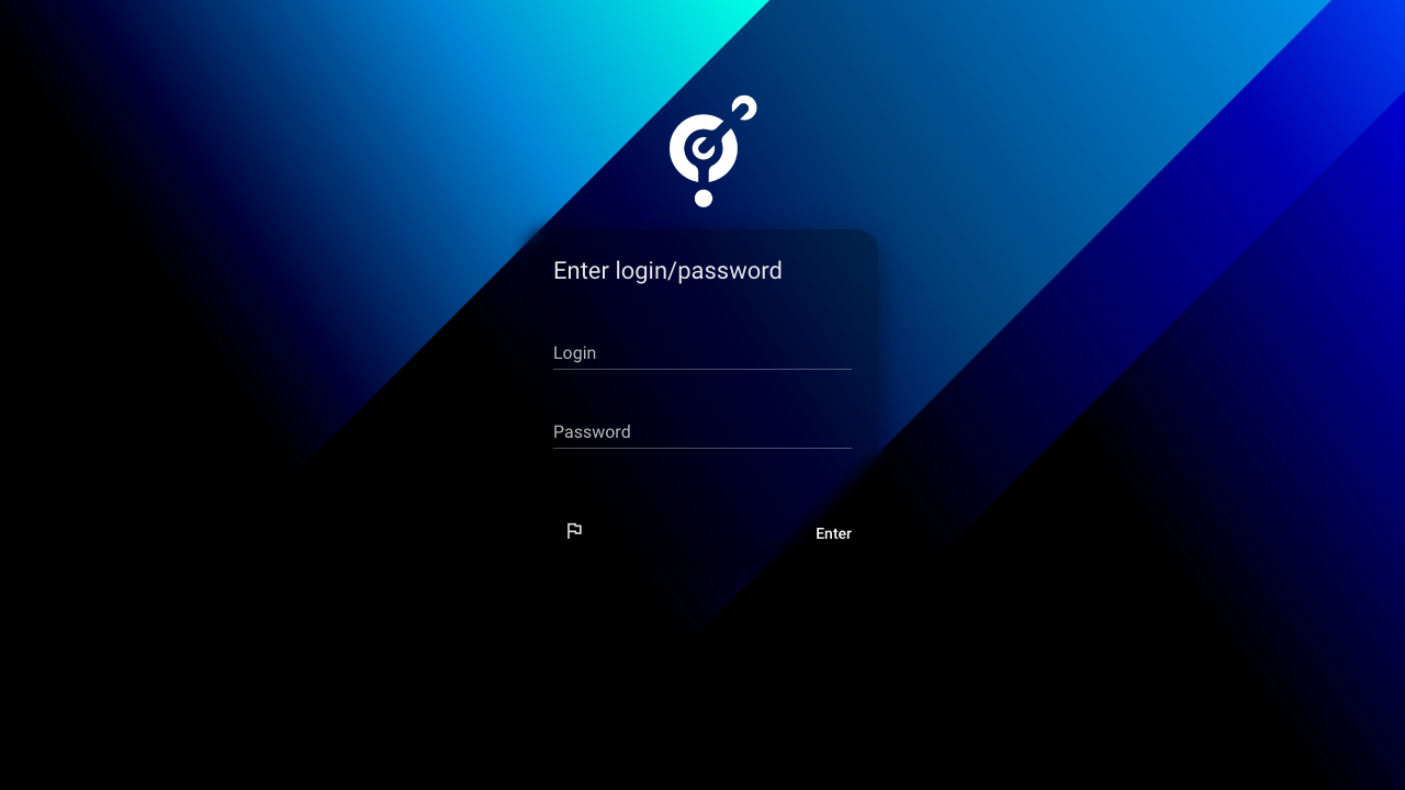 The Pydio Cells sign in page, protected by the administrator account generated on this VM's first boot