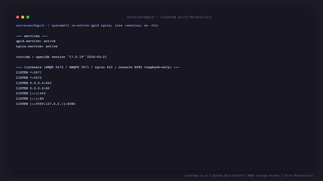 Qpid Broker-J services and listening ports