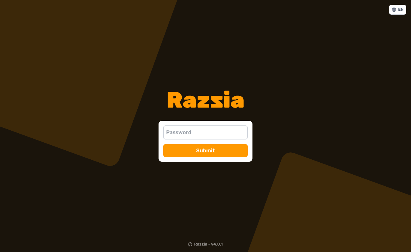The manager sign-in screen