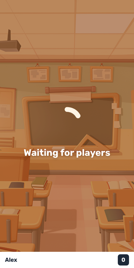 A player's phone waiting for the game to start
