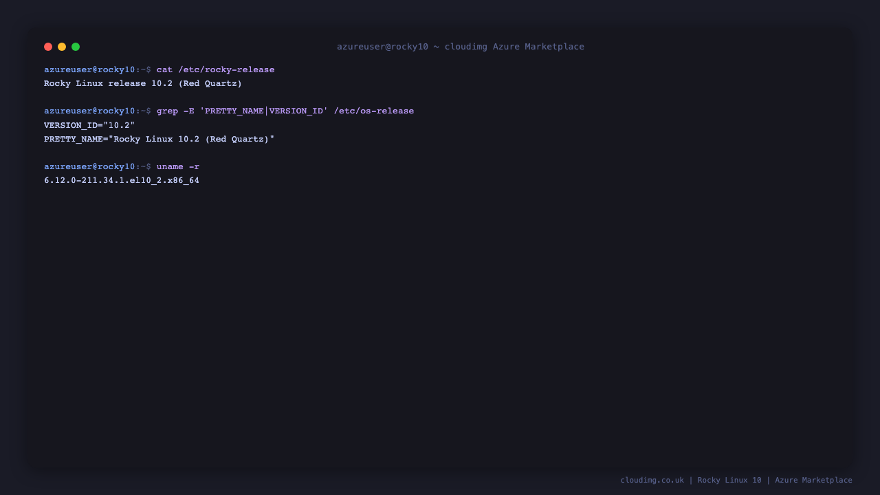 Verifying the Rocky Linux 10 release