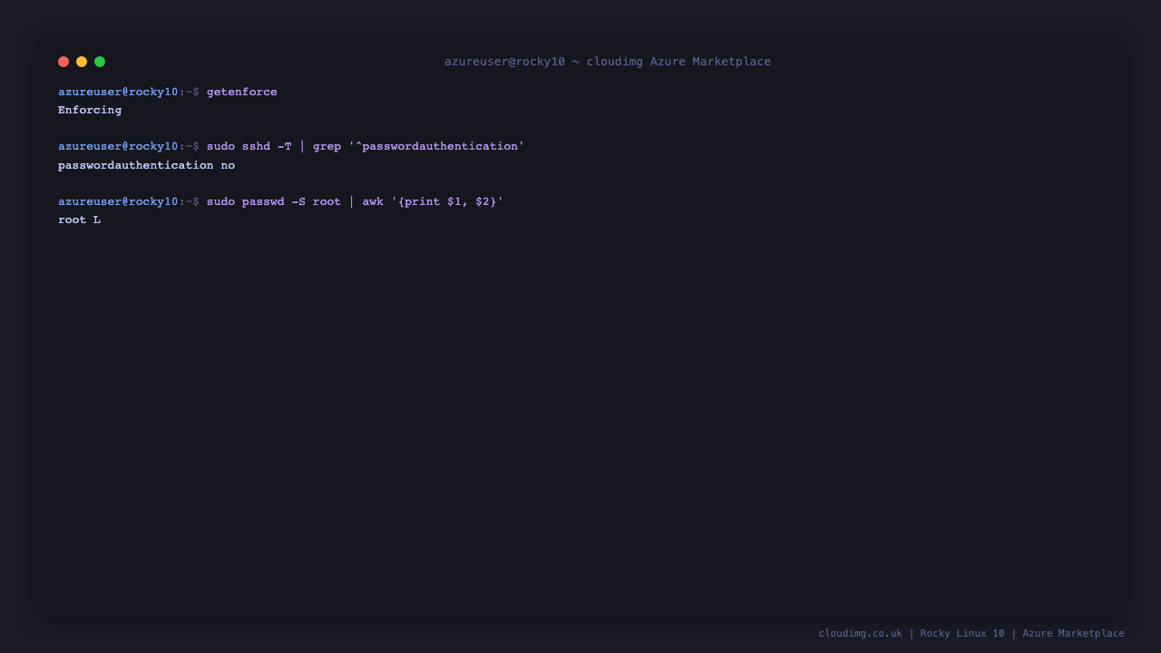 Reviewing the default security posture