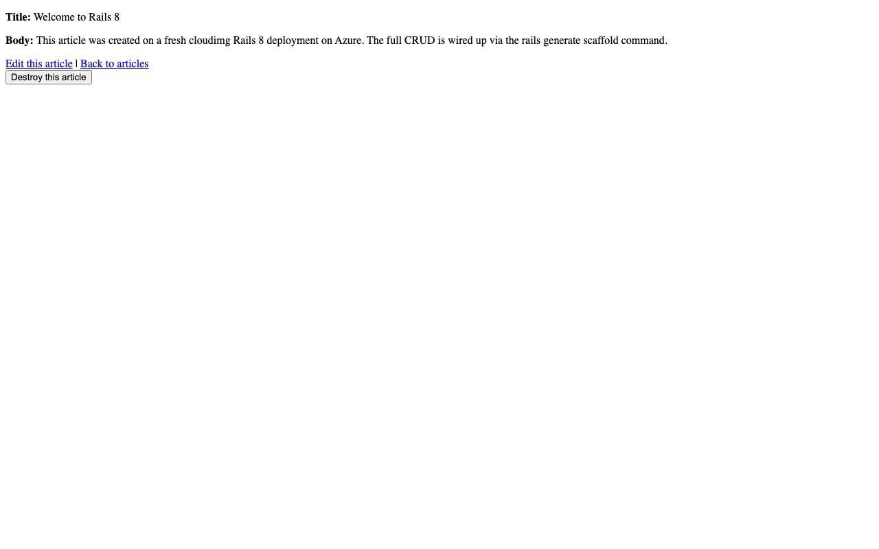 Rails Article show page after successful create