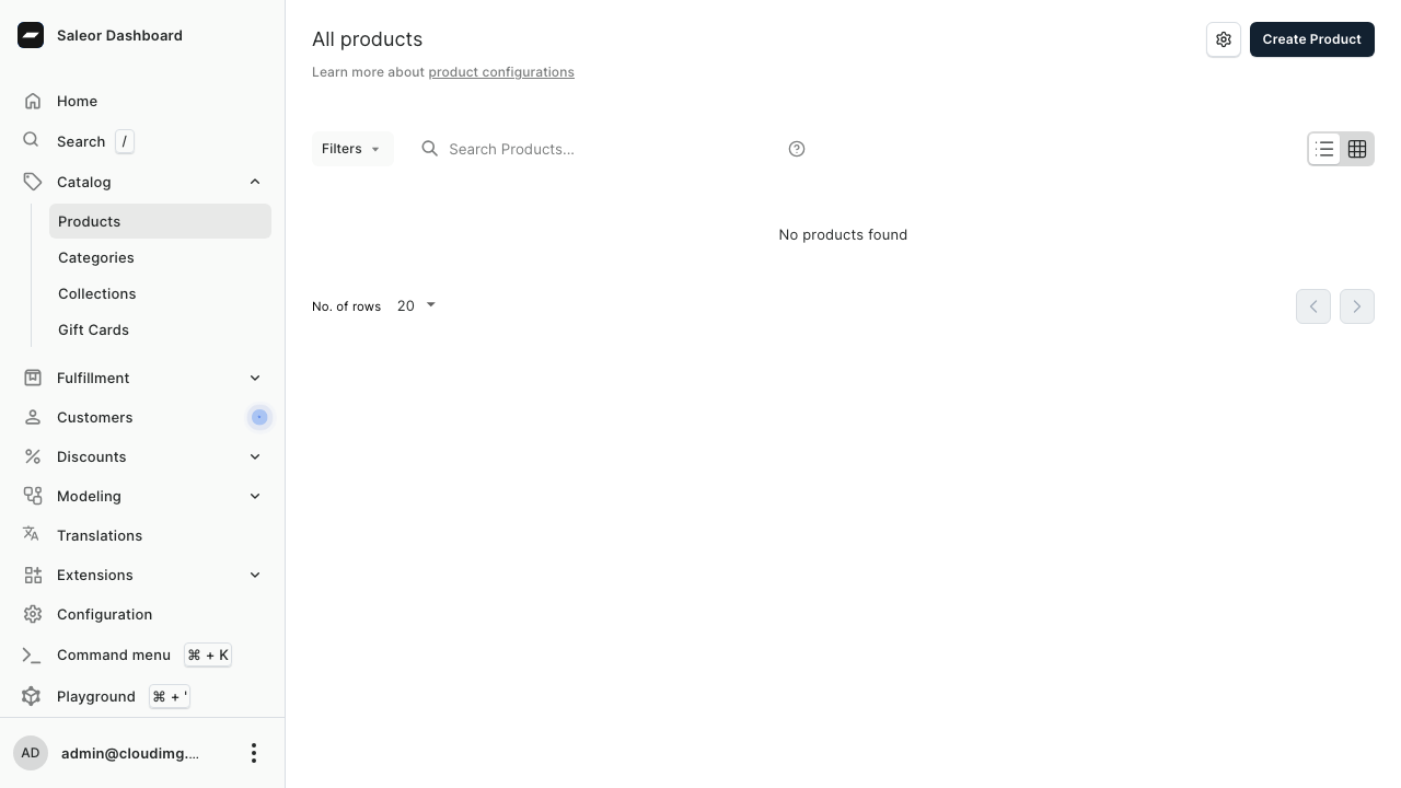 Saleor product catalogue