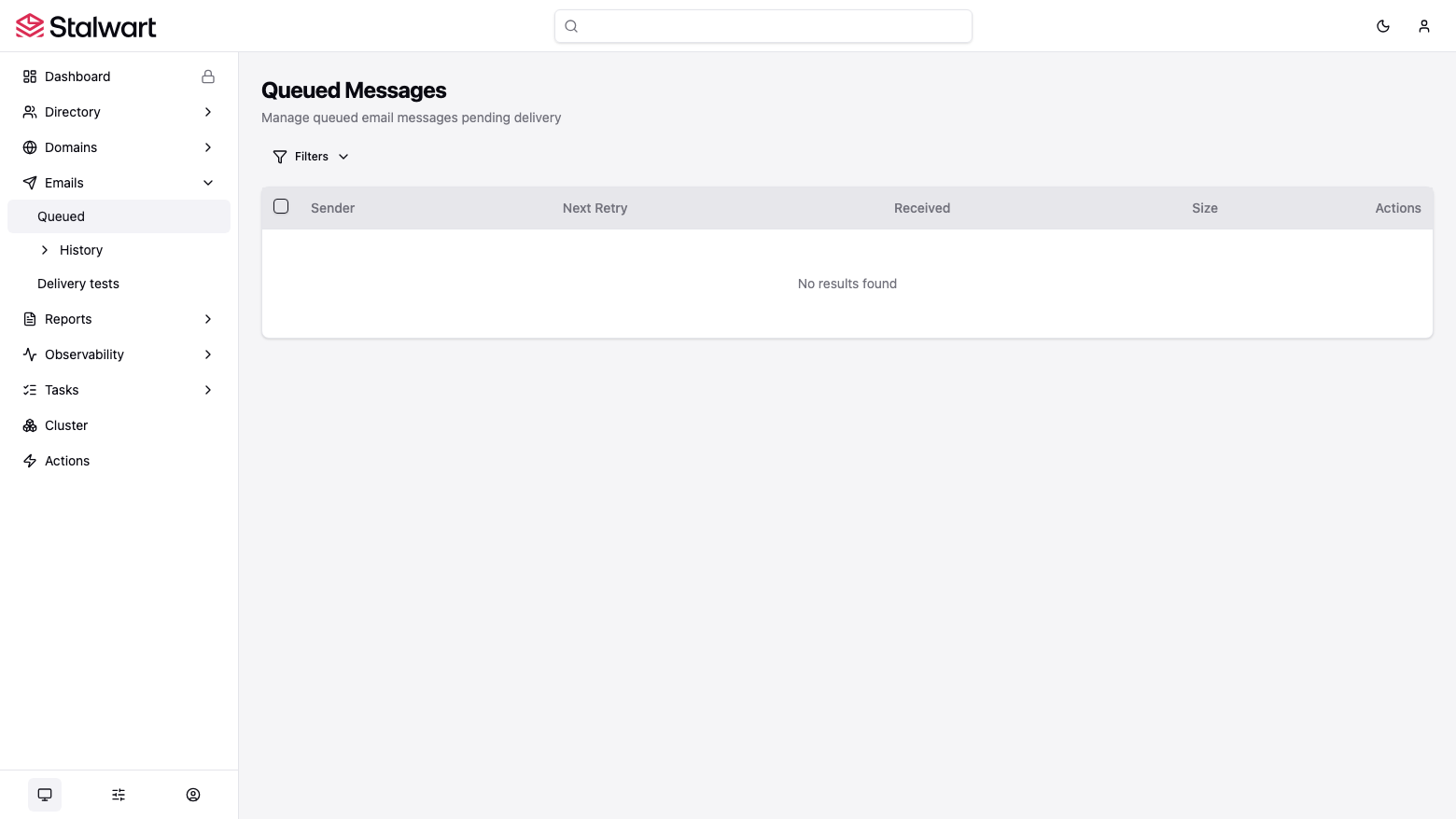 Stalwart message queue