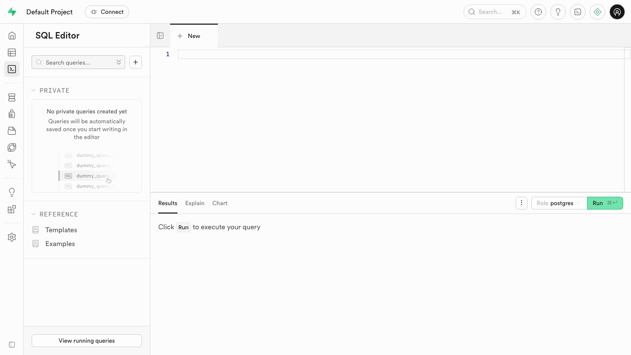 Supabase Studio SQL Editor