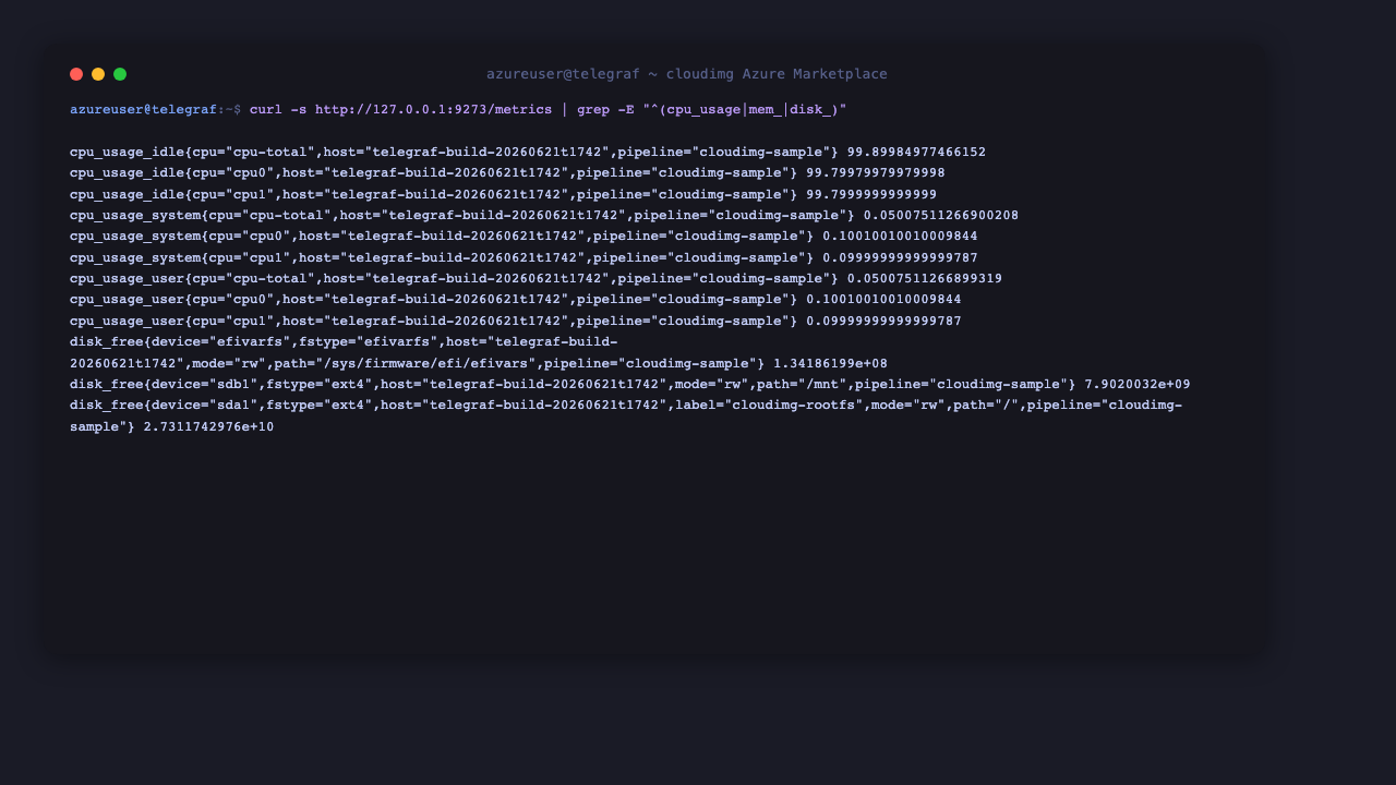 The Prometheus metrics endpoint