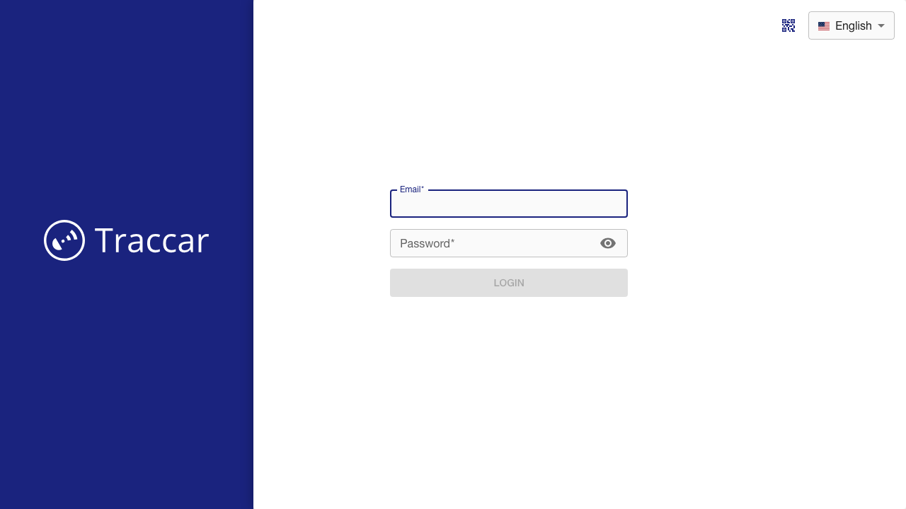 The Traccar sign in page served over HTTPS