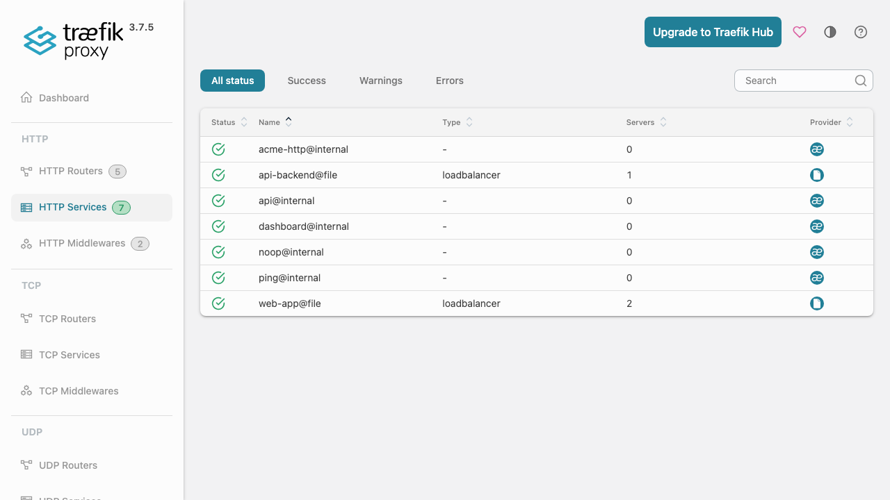 Traefik HTTP services