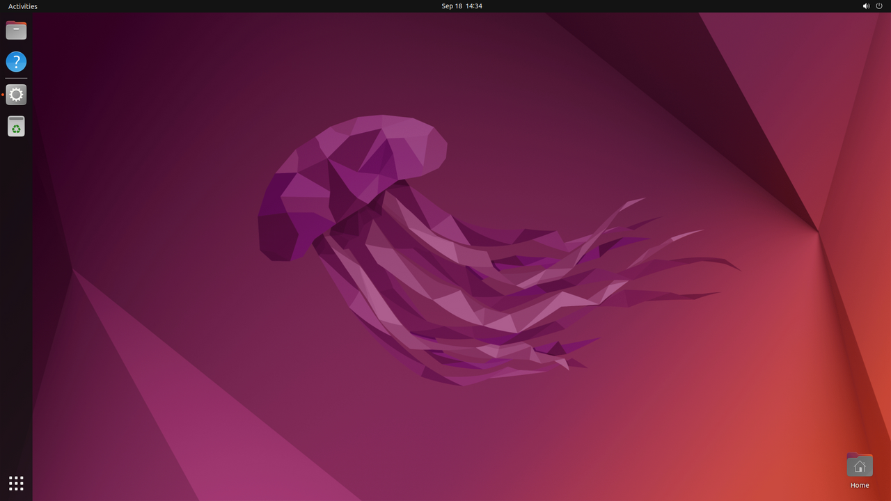 The TigerVNC viewer connected through the SSH tunnel shows the Ubuntu GNOME desktop with the dock on the left and the top bar