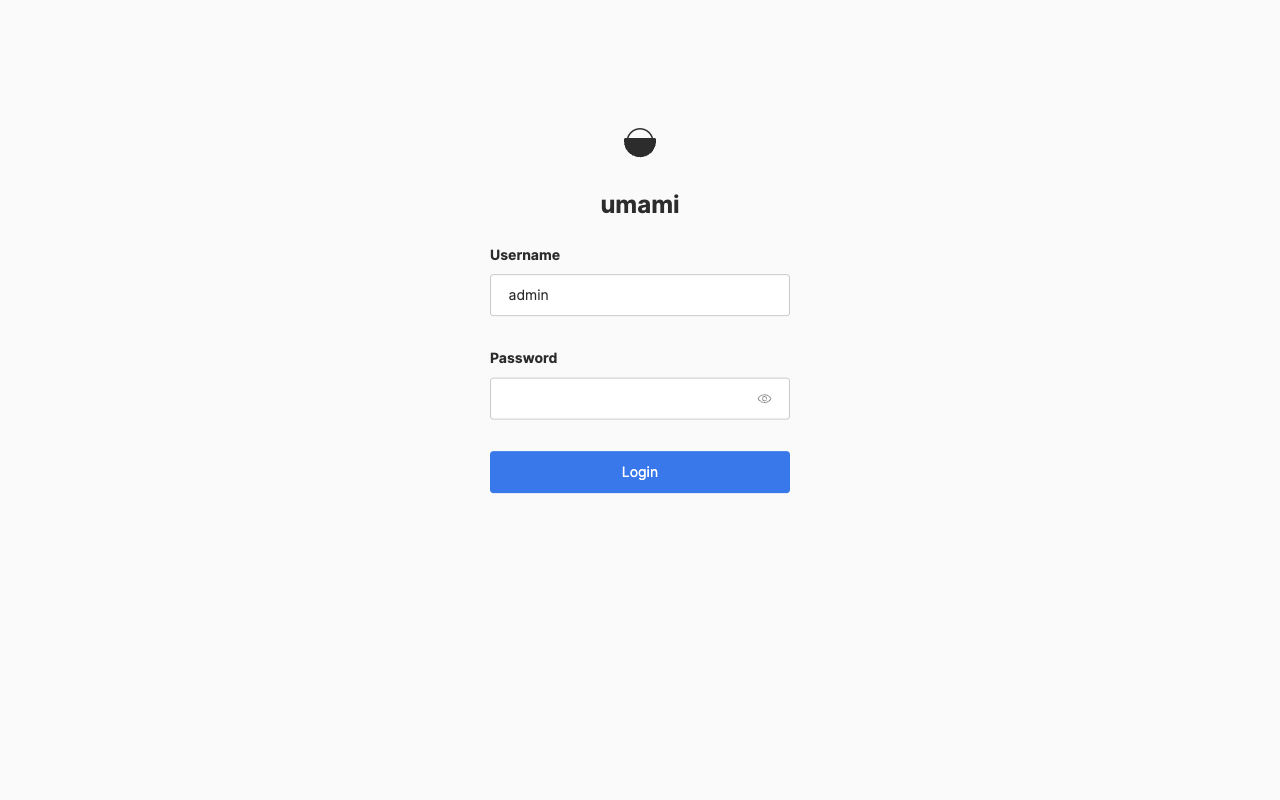 Umami sign-in