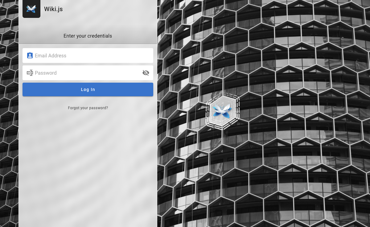 Wiki.js sign-in page
