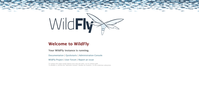WildFly welcome page