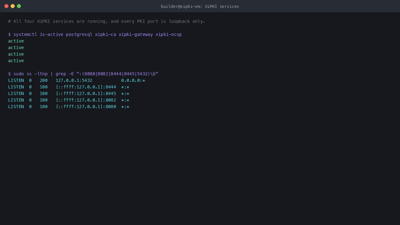 XiPKI services active