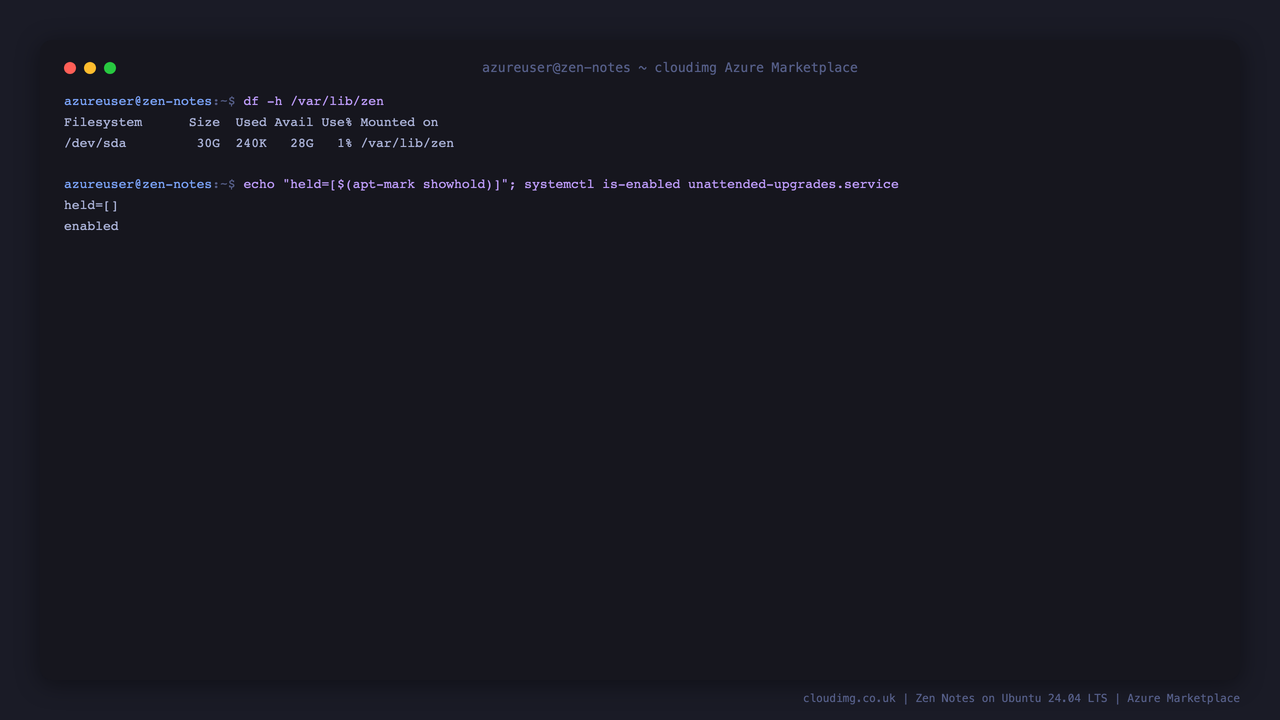 Dedicated data disk and the OS security baseline