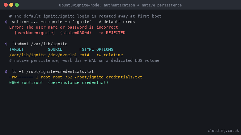 Authentication and native persistence