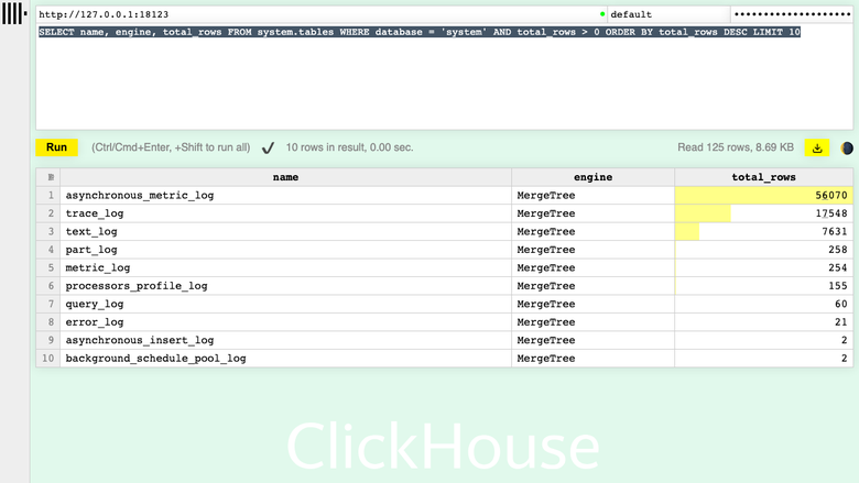 clickhouse-server version