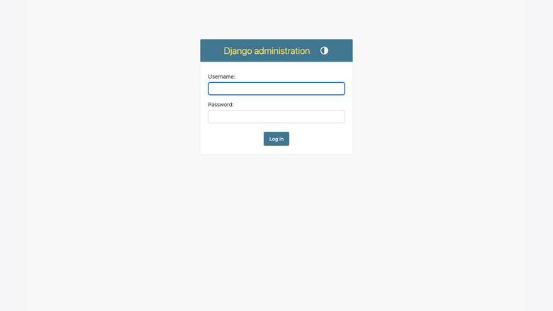 Django admin login