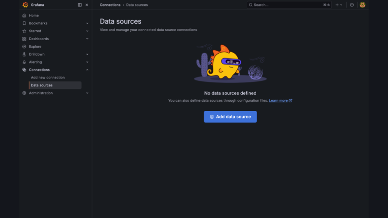 Data sources page