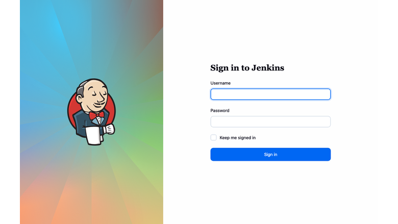 Jenkins sign-in page