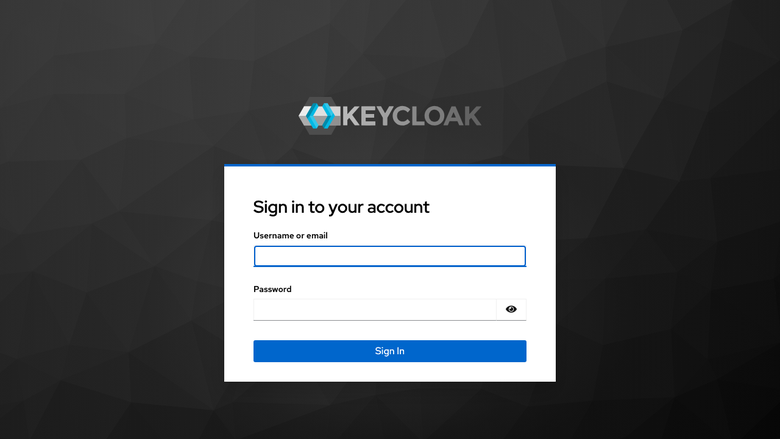 Keycloak sign in page