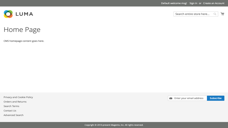 Magento storefront