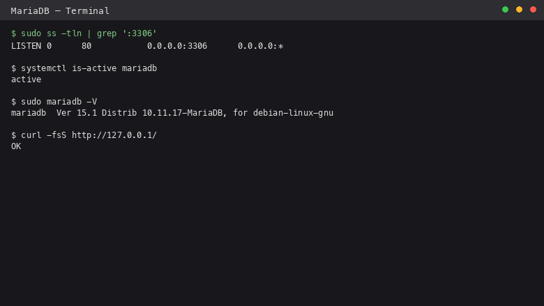 Database listening on the wire protocol port