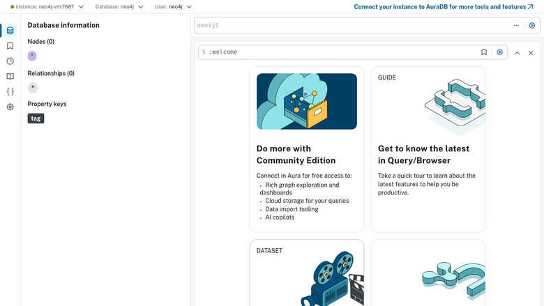 Neo4j Browser welcome