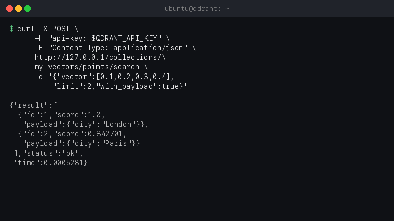 Nearest neighbour vector search
