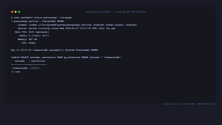 Service status and extension version